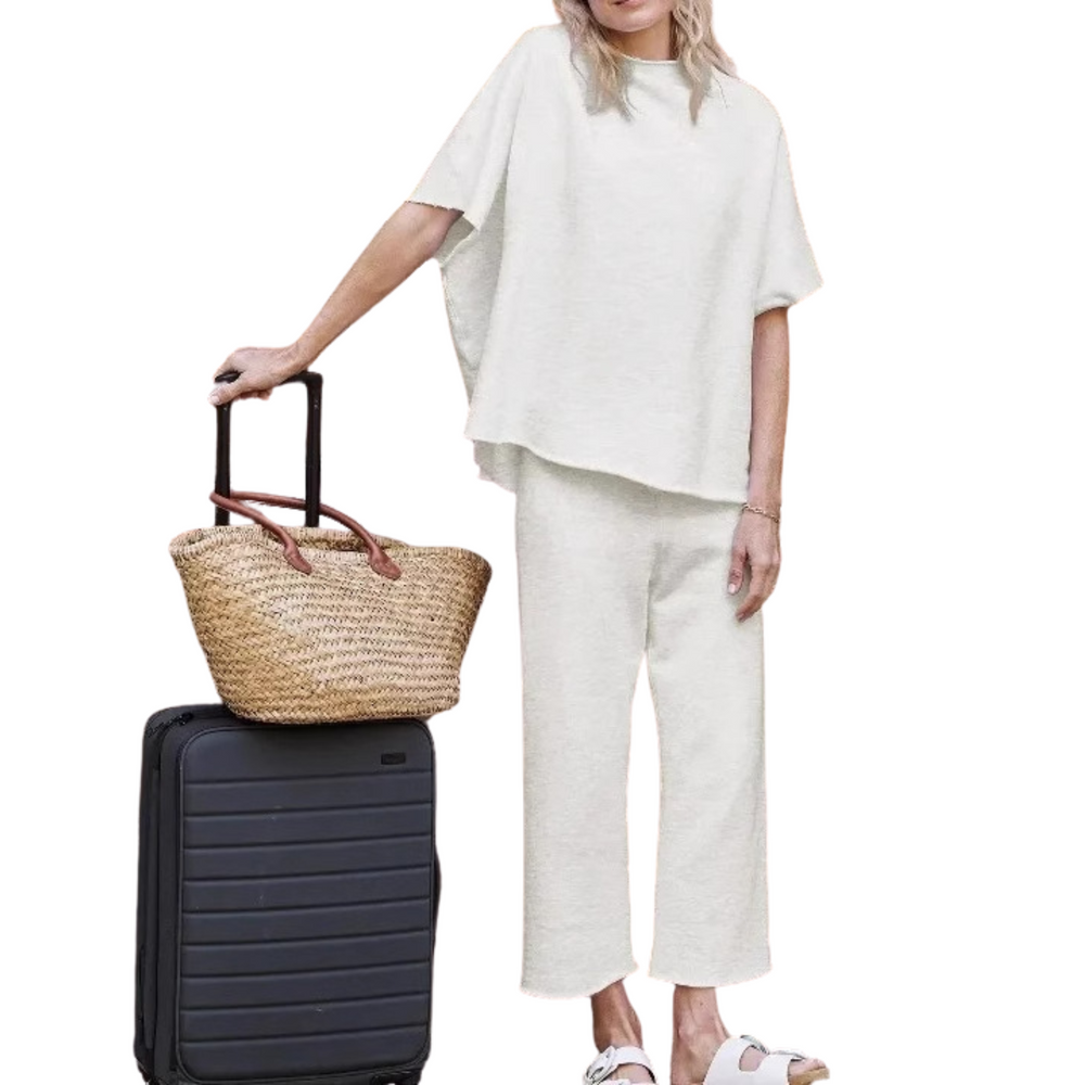 Gemütliches Damen Loungewear Set mit Fledermausärmeln