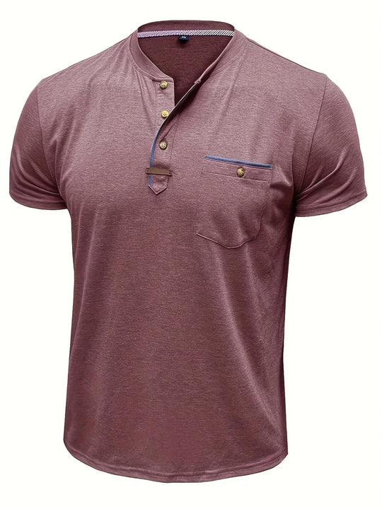 Weiches Basic T-Shirt mit Brusttasche für Herren