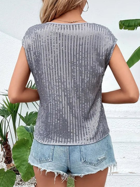 Glitzernde Bluse für Frauen