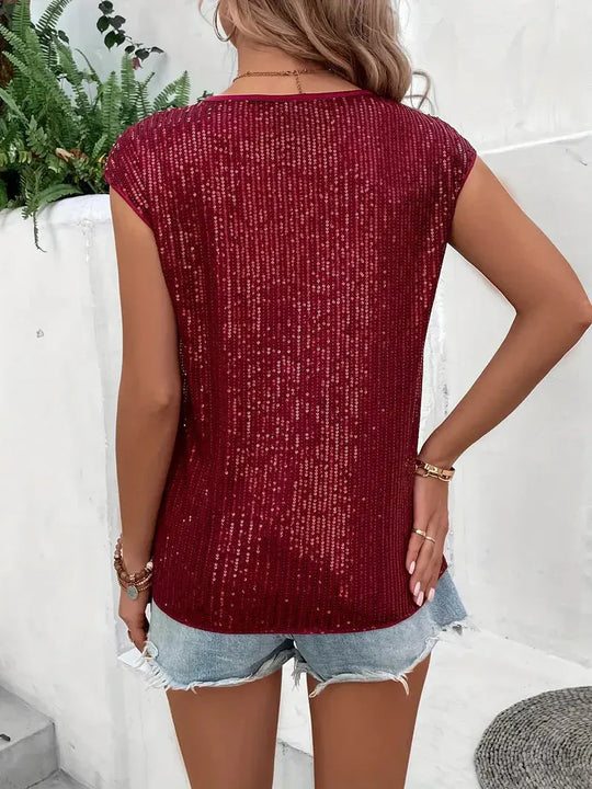 Glitzernde Bluse für Frauen