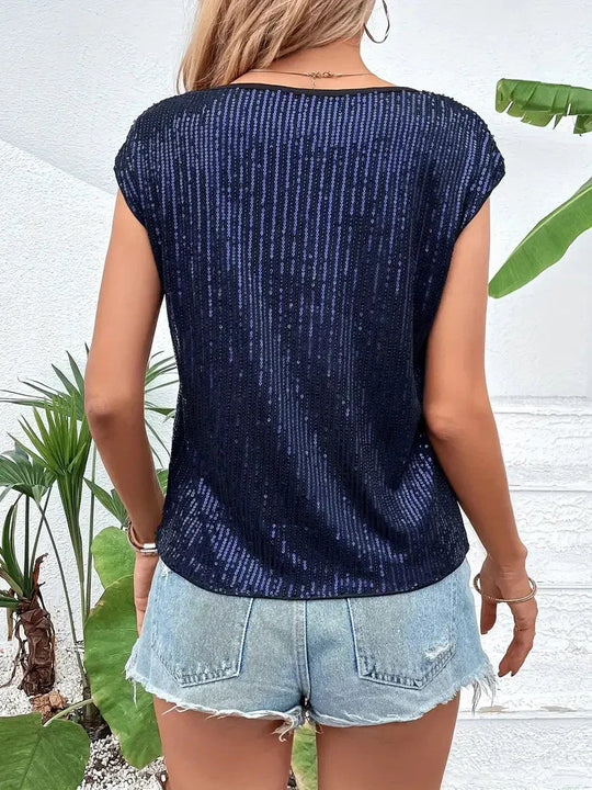 Glitzernde Bluse für Frauen