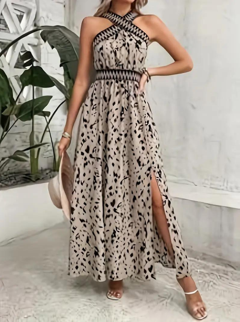 Damen Boho Maxi Kleid