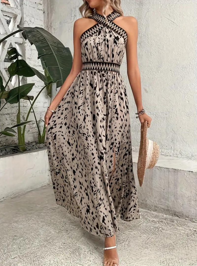 Damen Boho Maxi Kleid