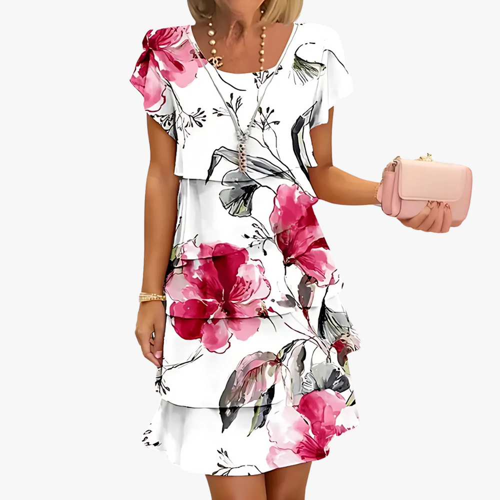 Elegantes Damen Maxikleid mit Blumenmuster