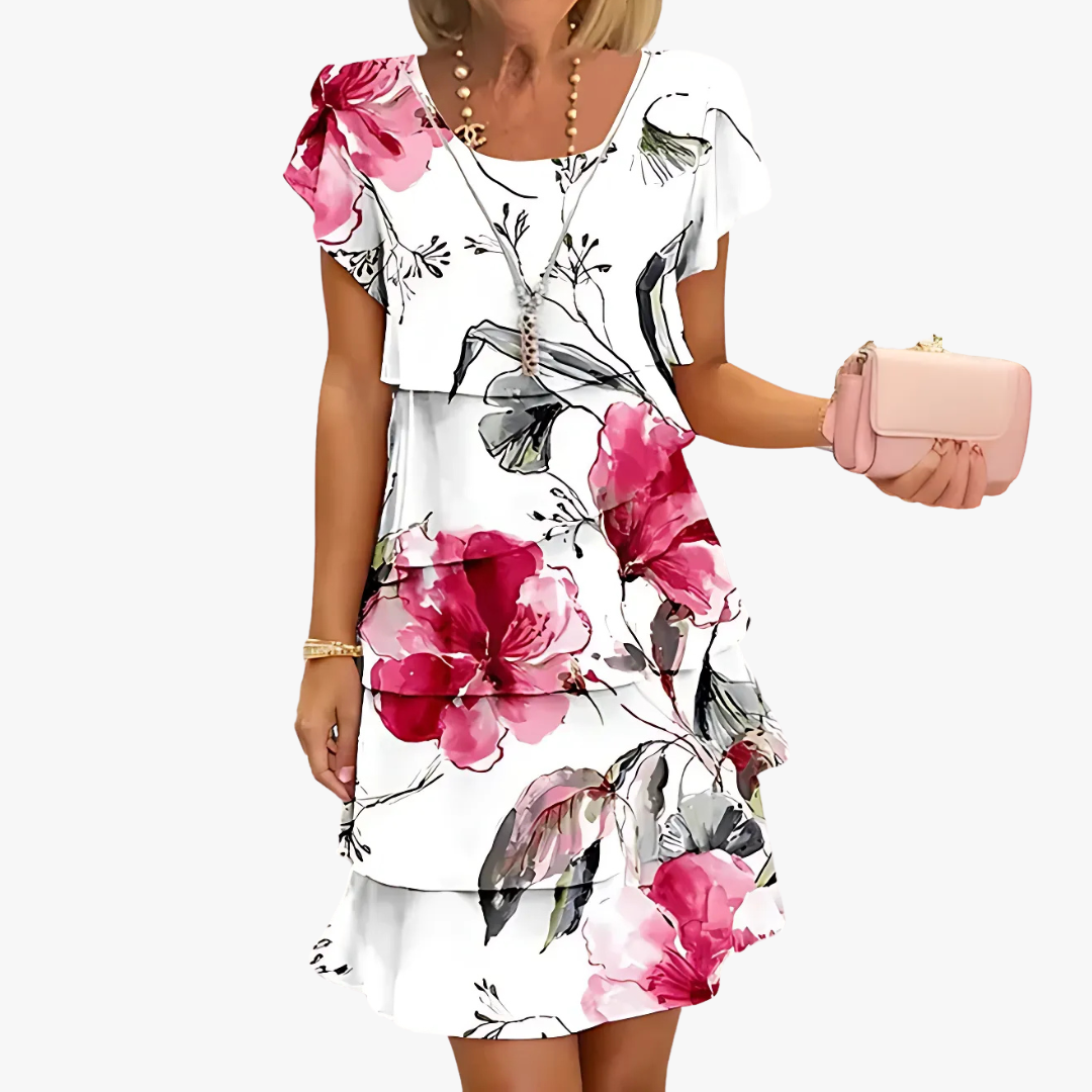 Elegantes Damen Maxikleid mit Blumenmuster