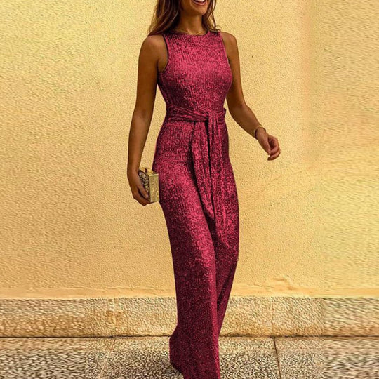 Damen Glitzer Jumpsuit