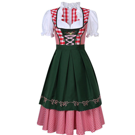 Kariertes Dirndl Oktoberfestkleid für Damen