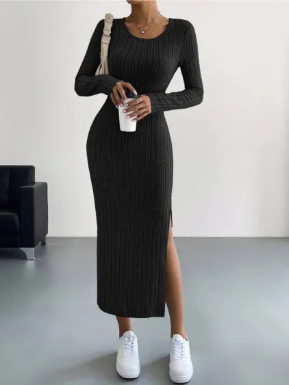 Rundhals Bodycon Kleid für Damen