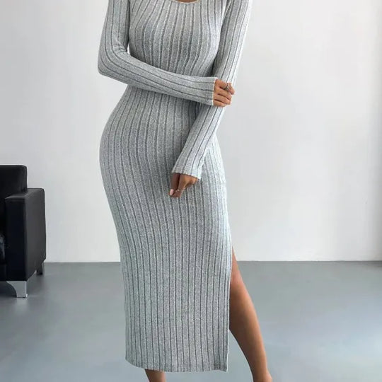 Rundhals Bodycon Kleid für Damen