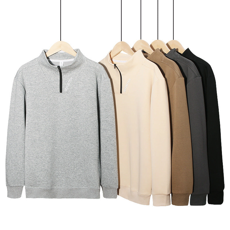 Moderner lässiger Pullover mit Viertel-Reißverschluss für Herren