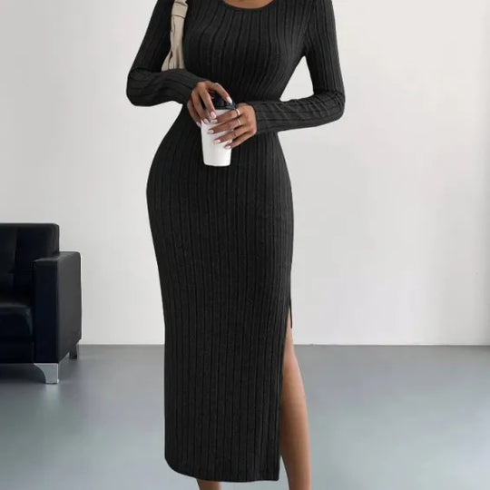 Rundhals Bodycon Kleid für Damen