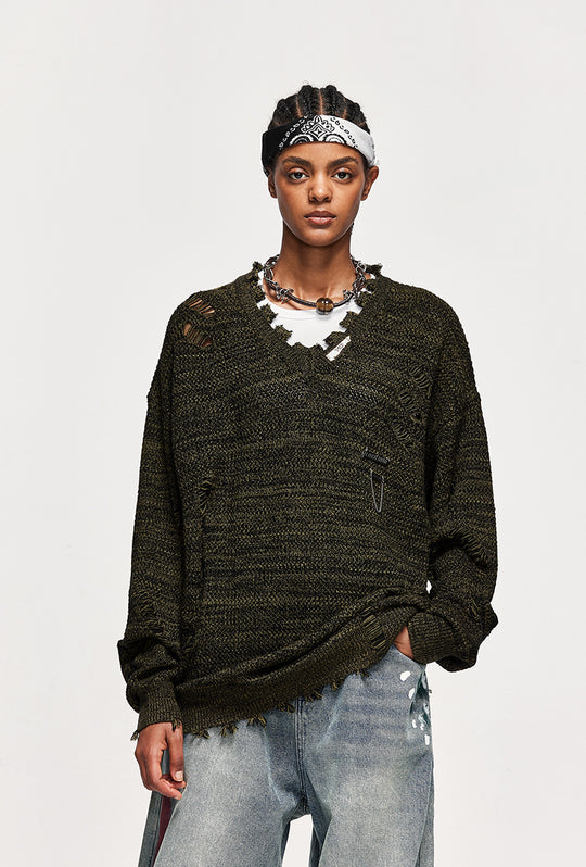 High Street Ripped Sweater für Damen