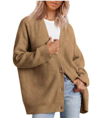 Damen Strickjacke mit Knöpfen