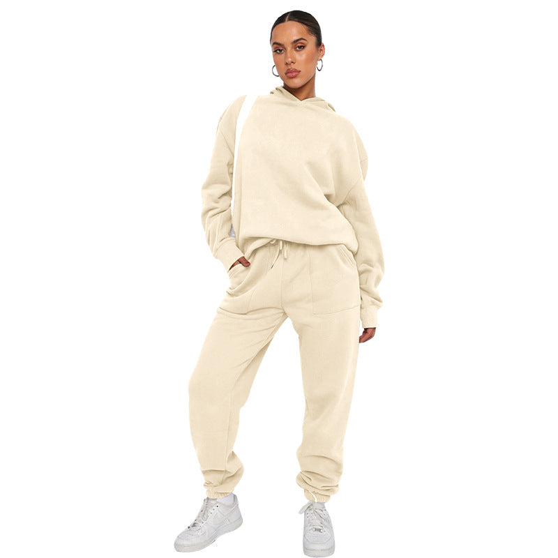 Kapuzenpulli- und Jogger-Set in Übergröße für Damen