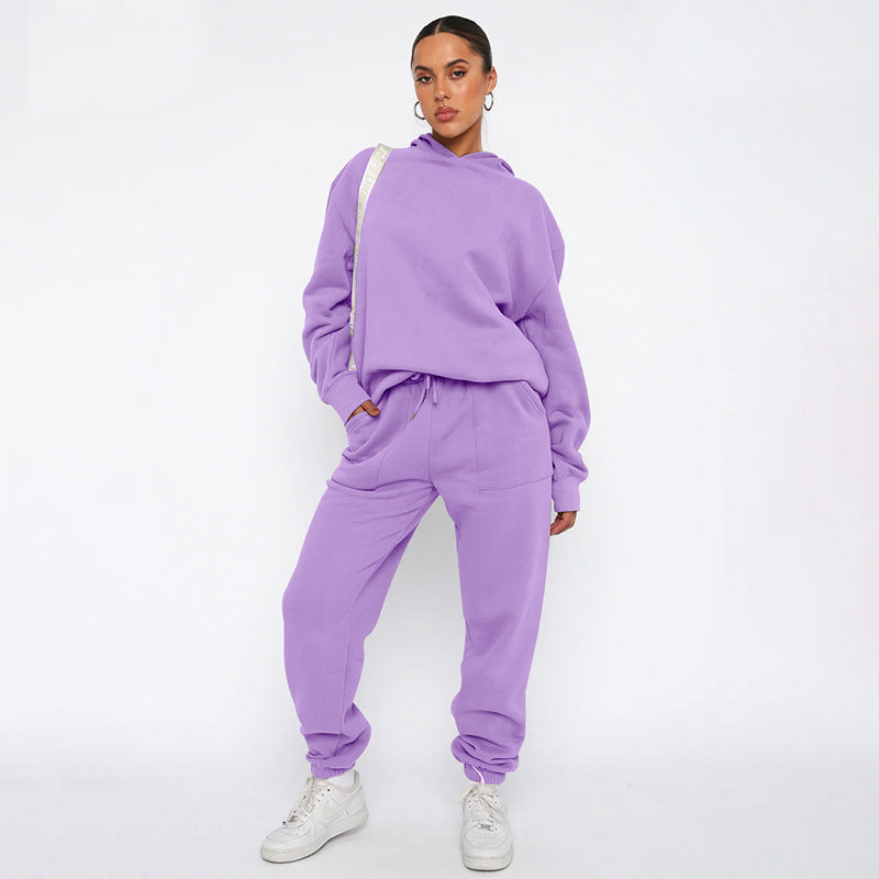 Übergroßer Kapuzenpullover und Jogger-Set für Damen