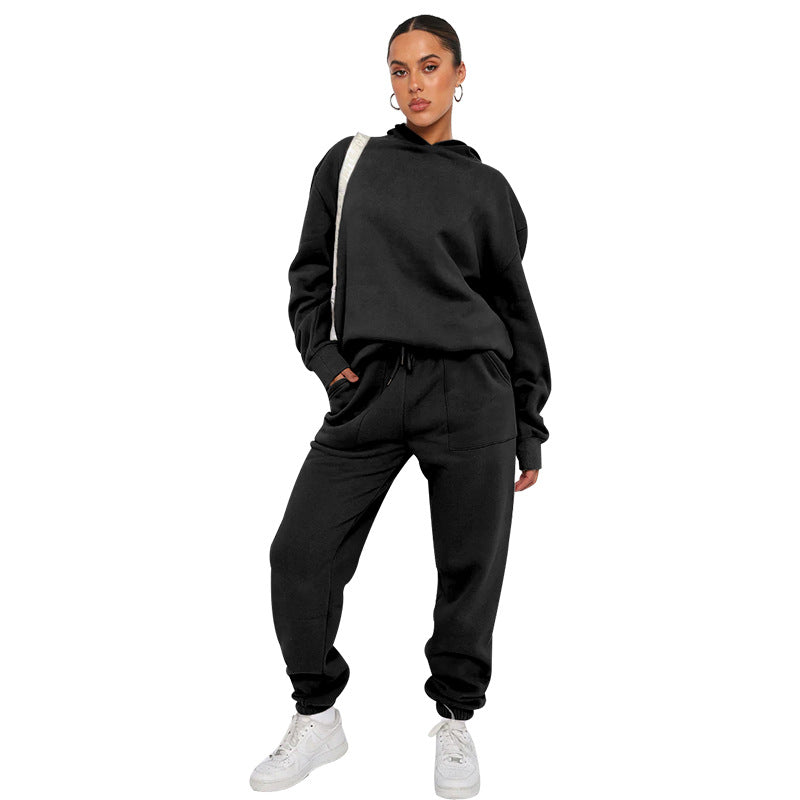 Kapuzenpulli- und Jogger-Set in Übergröße für Damen