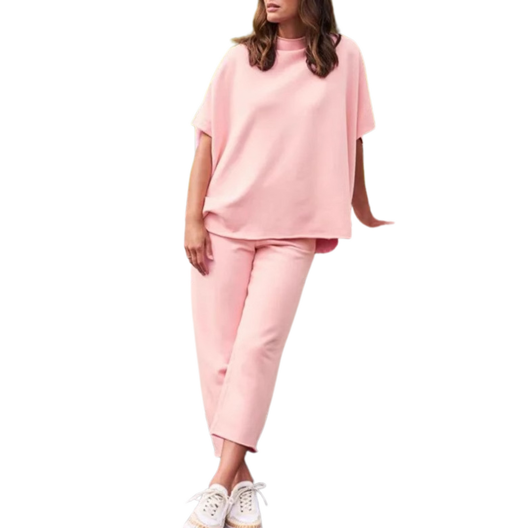 Gemütliches Damen Loungewear Set mit Fledermausärmeln