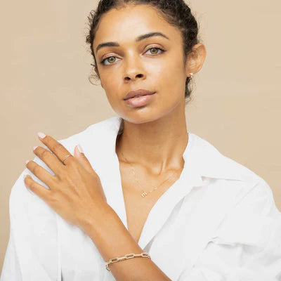 Personalisierte Damen Initialkette Gold 18k