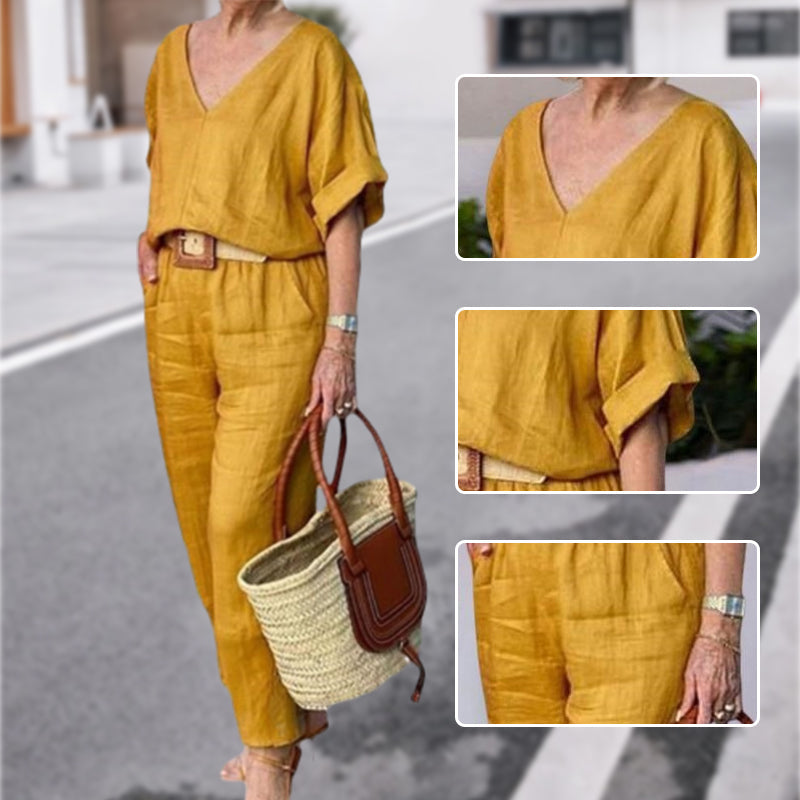 Fließendes Elegantes Damen Zweiteiler Set