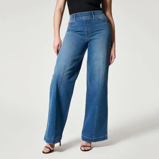 Pull-On Jeans mit weiten Beinen für Damen