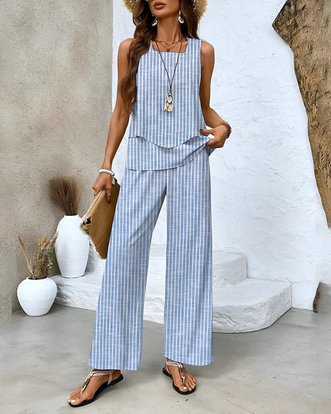 Leichtes Elegantes Damen Zweiteiler Set