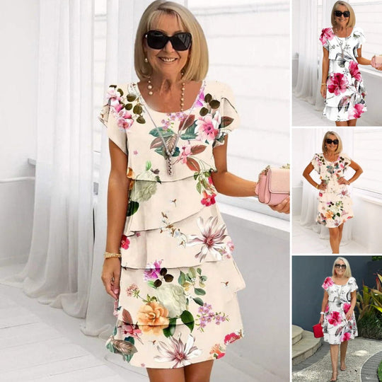 Elegantes Florales Damen Sommerkleid