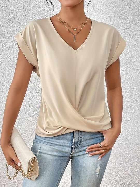 Casual Damen V-Ausschnitt T-Shirt