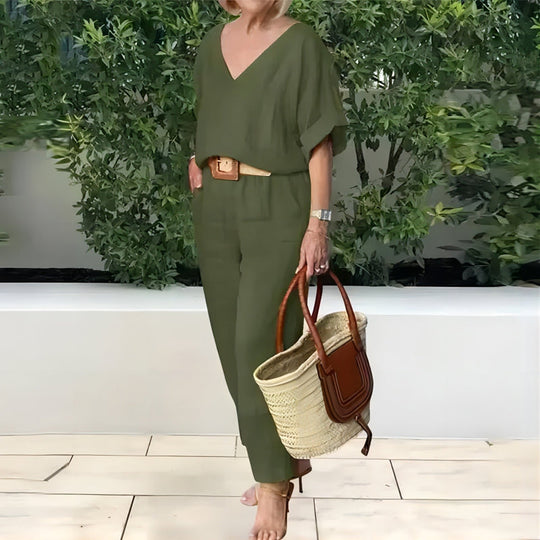 Fließendes Elegantes Damen Zweiteiler Set