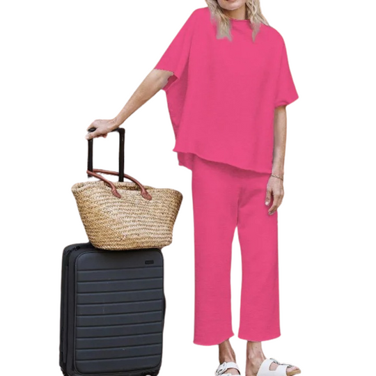 Gemütliches Damen Loungewear Set mit Fledermausärmeln