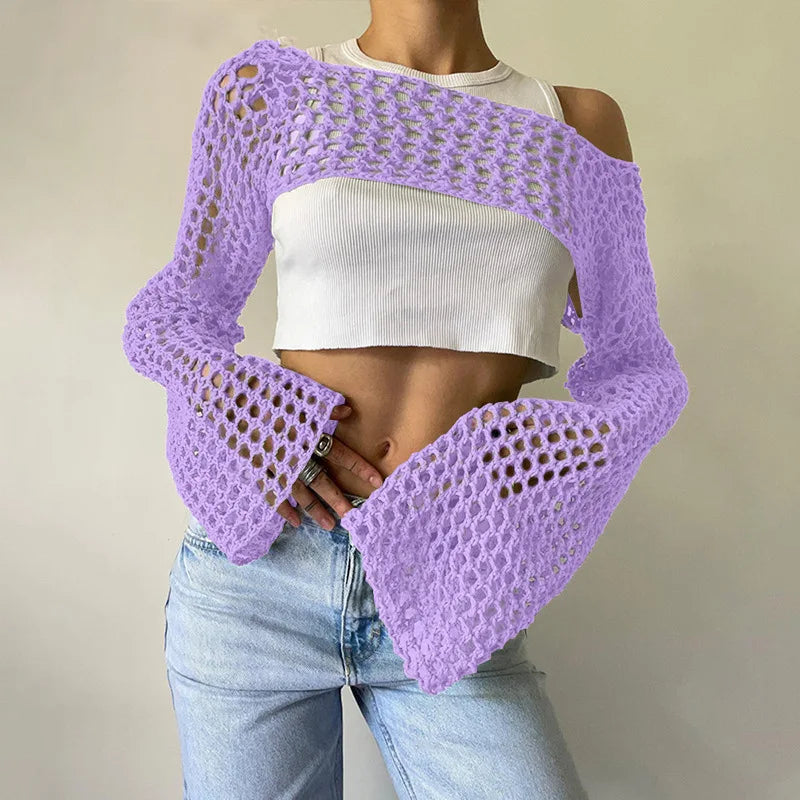 Mesh Crop Oberteil für Damen