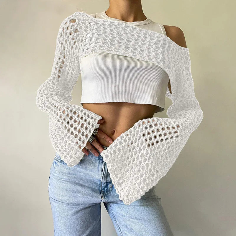 Mesh Crop Oberteil für Damen