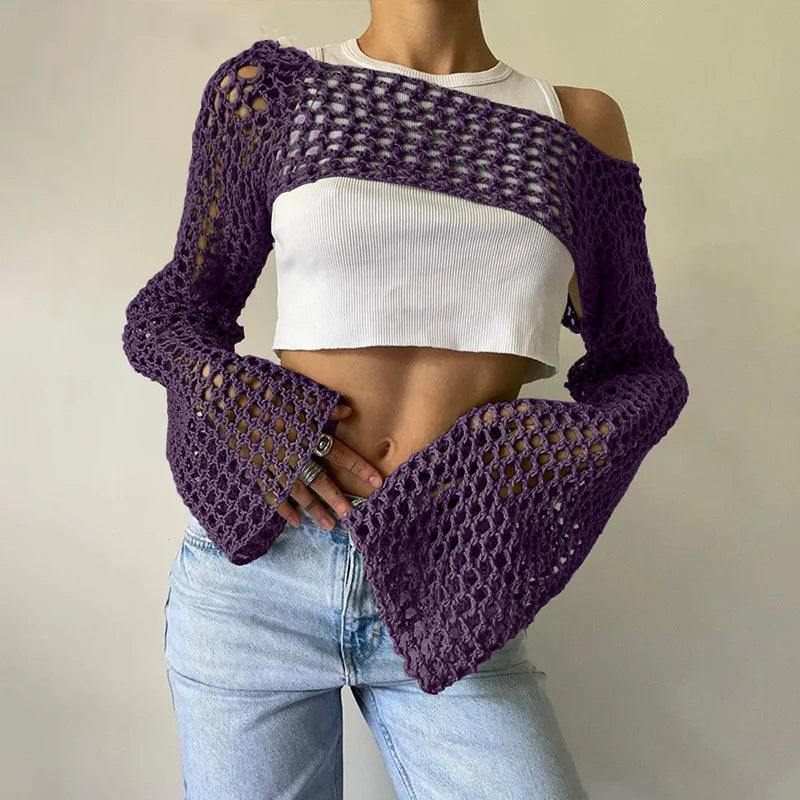 Mesh Crop Oberteil für Damen