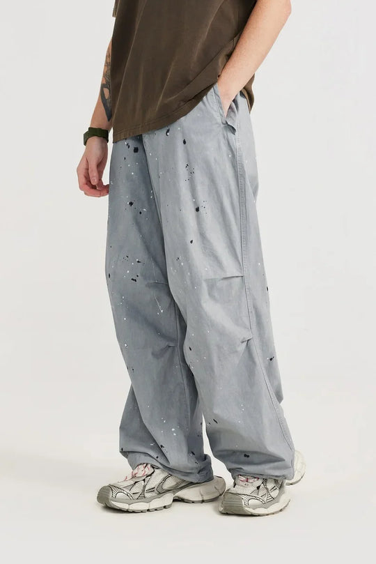 Washed Splashed Fallschirmhose für Herren