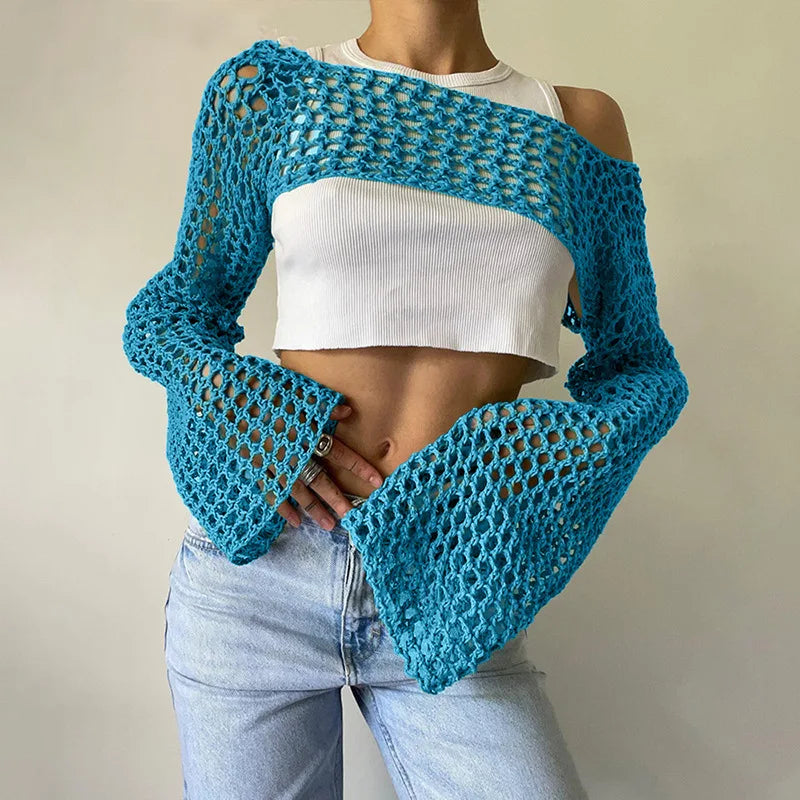 Mesh Crop Oberteil für Damen