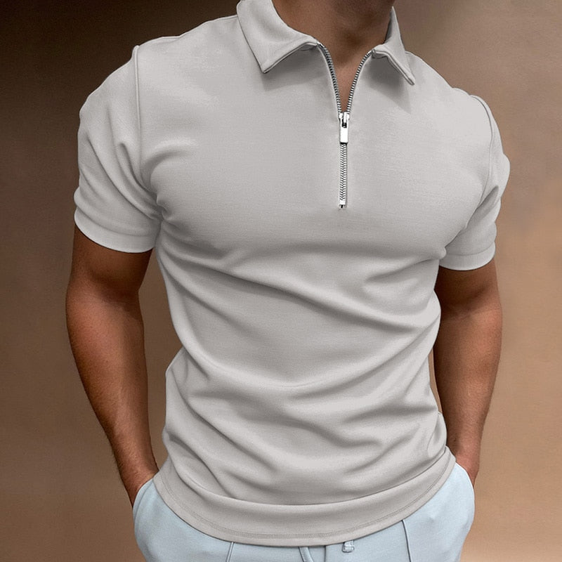 Poloshirt mit Zipper