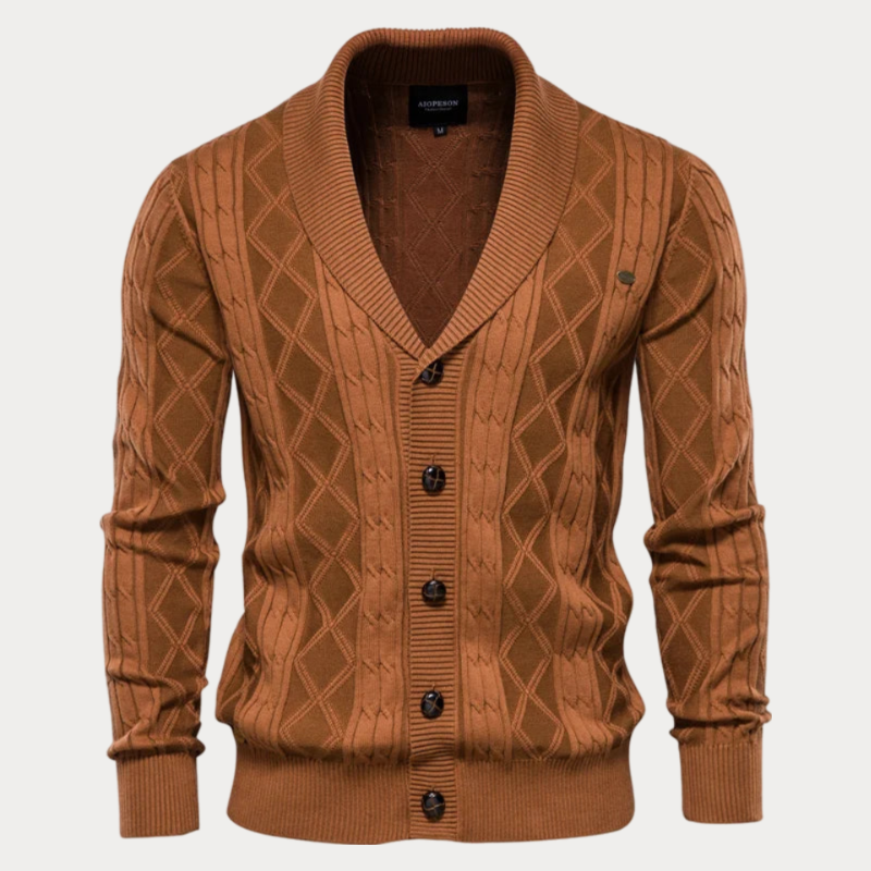 Gemusterte Strickjacke für Herren