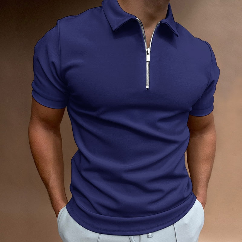 Poloshirt mit Zipper