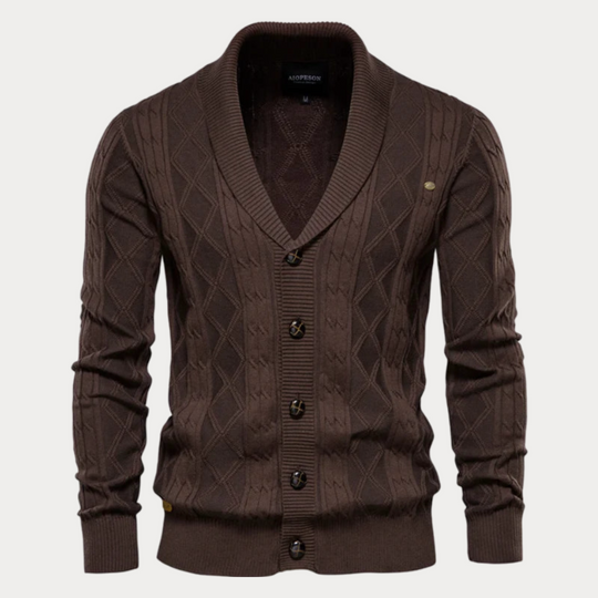 Gemusterte Strickjacke für Herren