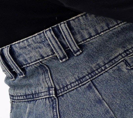 Hoch taillierte weite Jeans für Damen