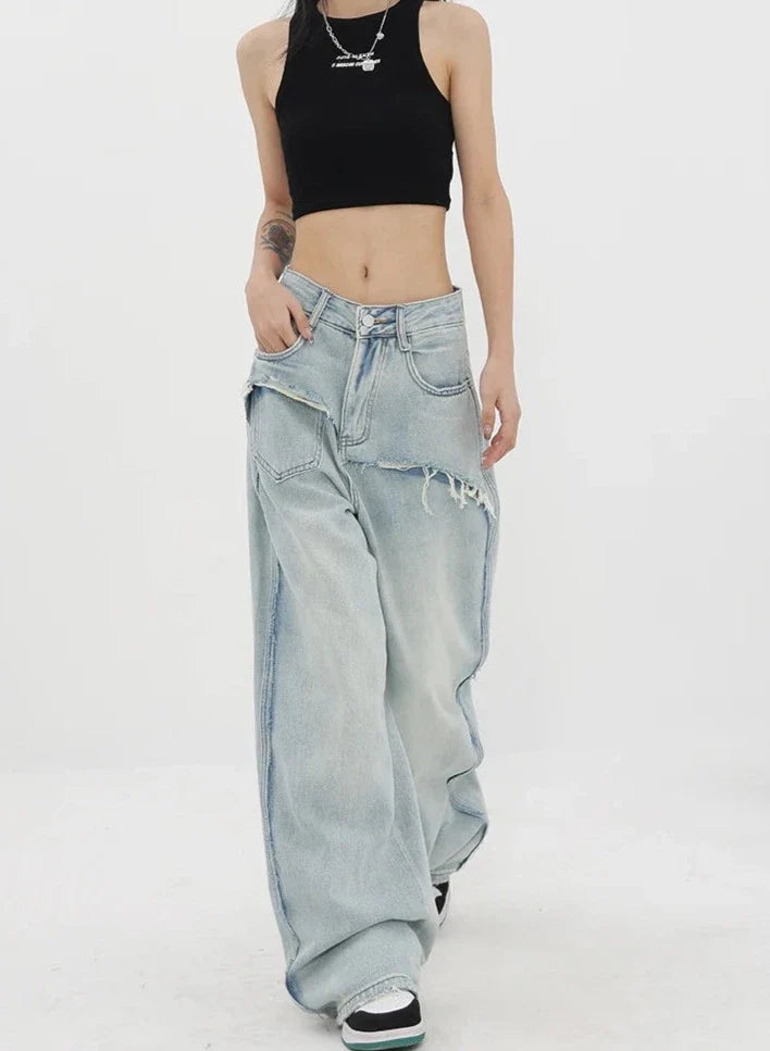 Denim-Jeans mit hoher Taille für Damen