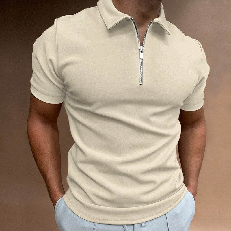 Poloshirt mit Zipper