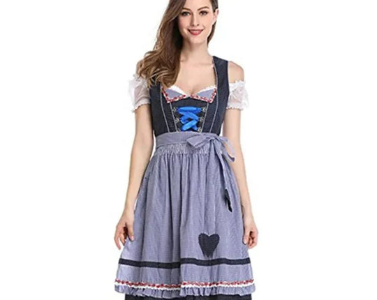 Blaues Dirndl Oktoberfestkleid für Damen