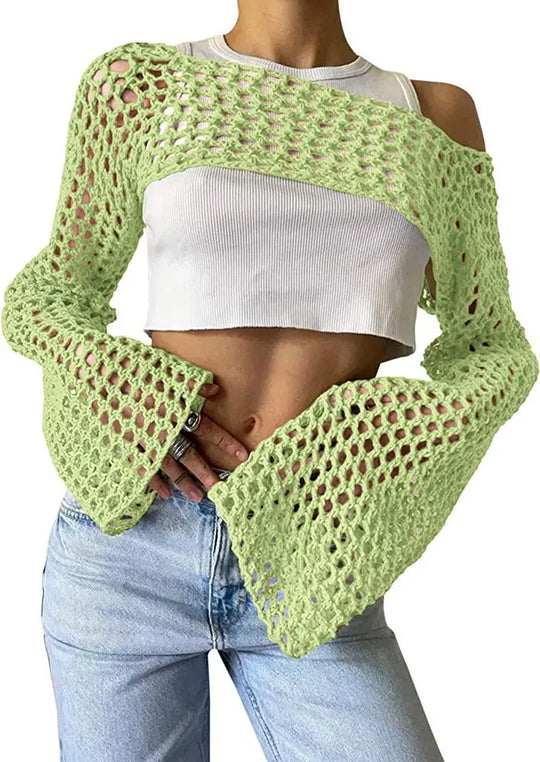 Mesh Crop Oberteil für Damen