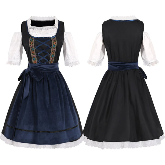 Damen Oktoberfest Dirndl Schulterfreies Kleid