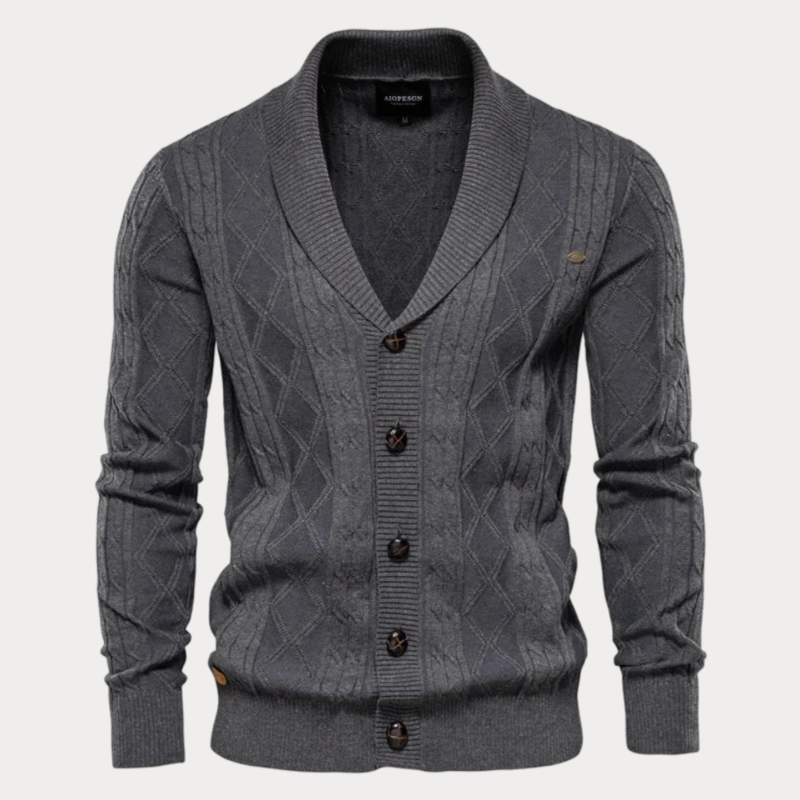 Gemusterte Strickjacke für Herren