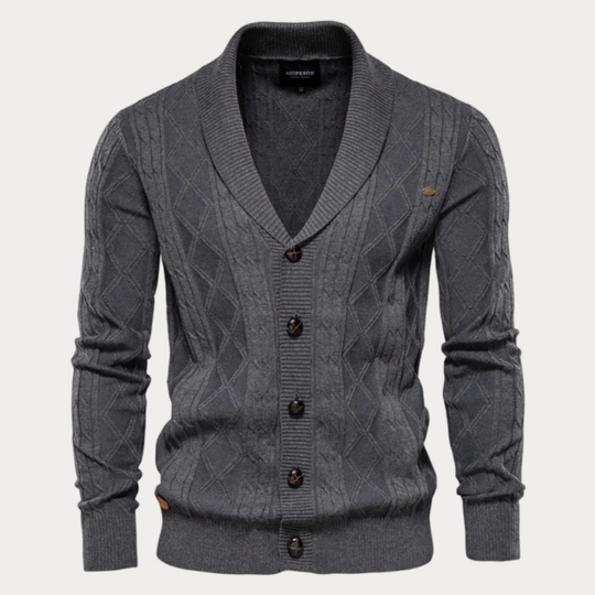 Gemusterte Strickjacke für Herren