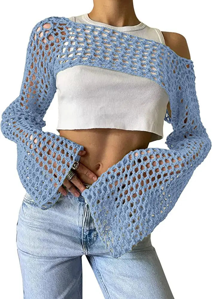 Mesh Crop Oberteil für Damen