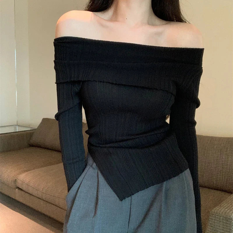 Off-Shoulder Pullover für Damen