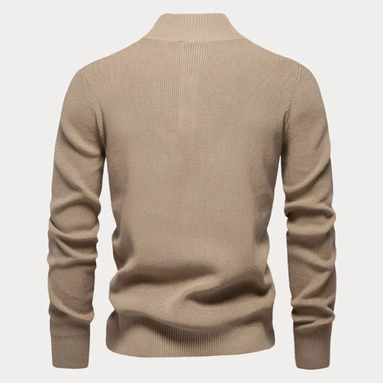 Strickpullover mit Knöpfen für Herren