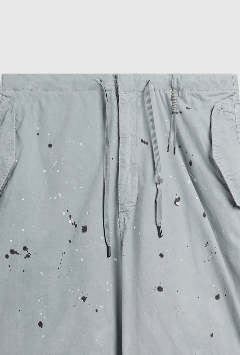 Washed Splashed Fallschirmhose für Herren